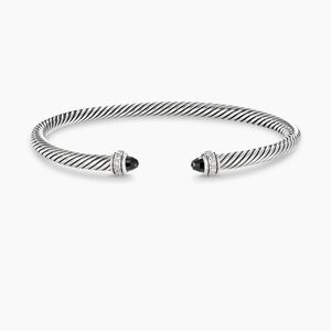 David Yurman classic cable bracelet black onyx and diamonds 5mm